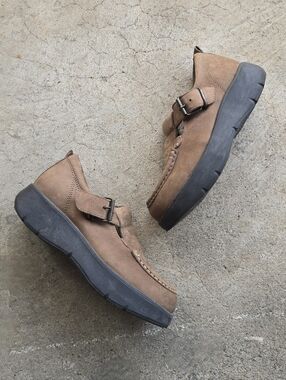 Vtg American Eagle Outfitters Shoes Womens 8 Chukka Leather Chunky Platform Y2K